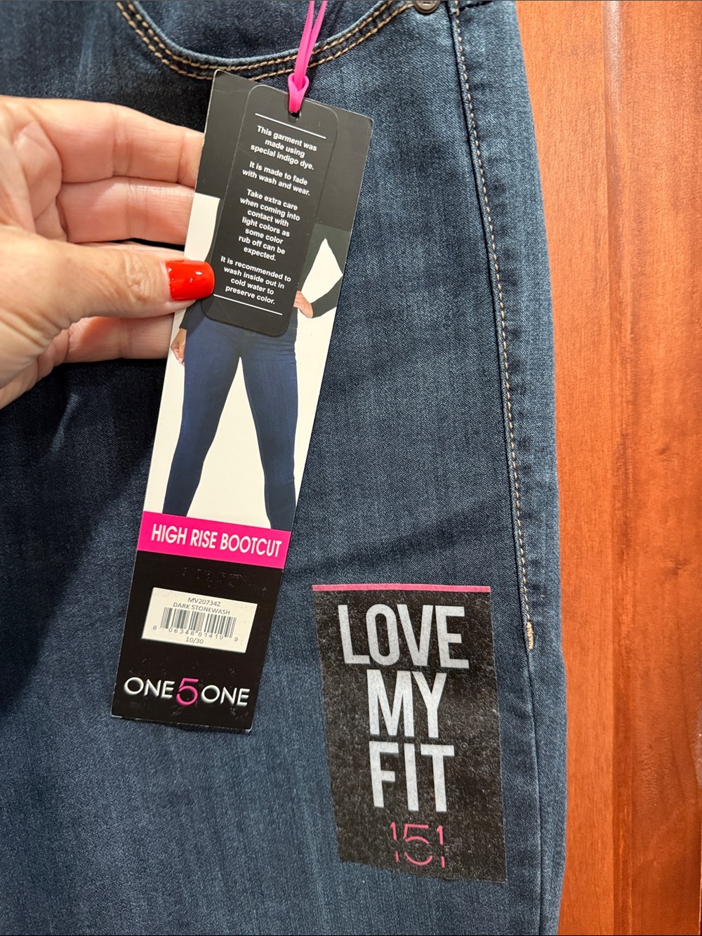 one 5 one Women's Dark Blue Bootcut Jeans - Picture 3 of 8